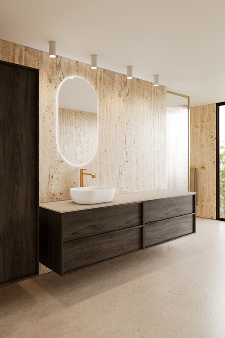 Tupla-allaskaluste ovaalilla malja-altaalla Casa H13