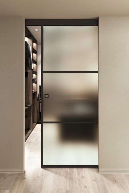 Wall mounted sliding door with soft closing mechanism Inne W1T Tokyo