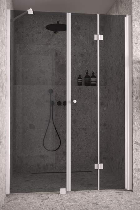 Alcove fitting with a fixed wall and folding door Classic 142 (101+103)