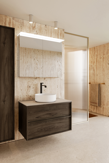 Cabinet with round countertop basin Casa H08