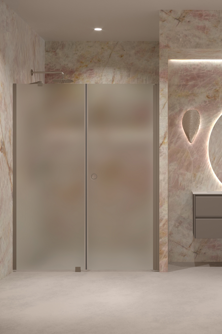 Alcove fitting with a fixed wall and hinged door Forma 317