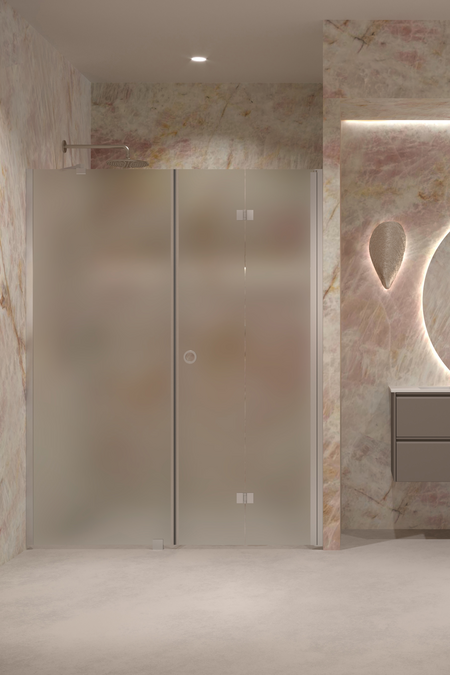 Alcove fitting with a fixed wall and folding door Forma 318