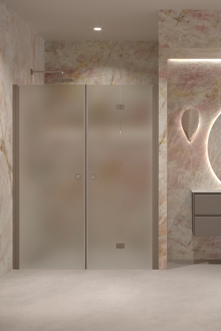 Alcove fitting with a hinged and a folding door Forma 322