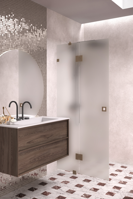 Hinged shower screen with a fixed part Vetro 514